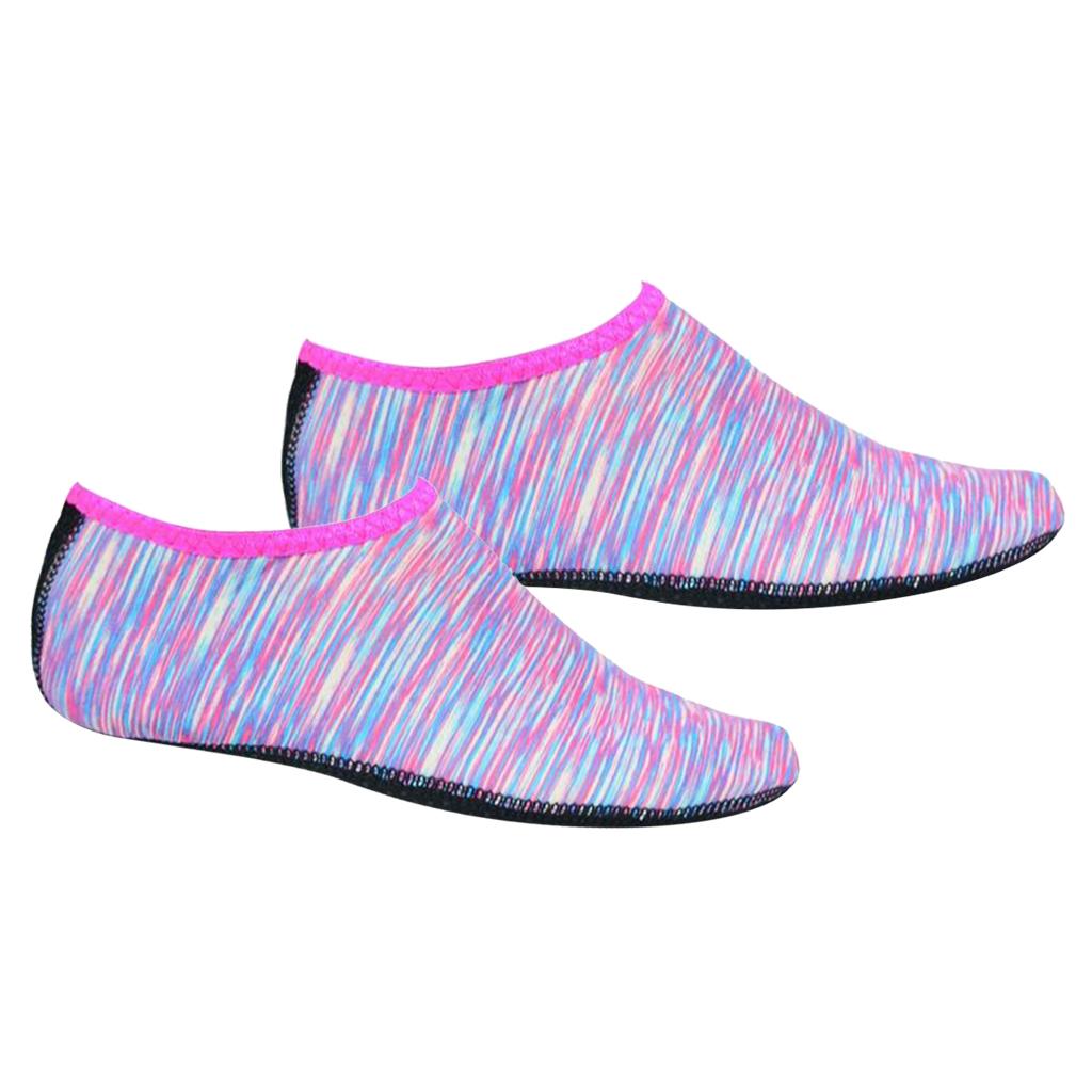 Soft Water Shoes Stretchy Aqua Socks Yoga Swim Shoe Dive Sock Pink XS