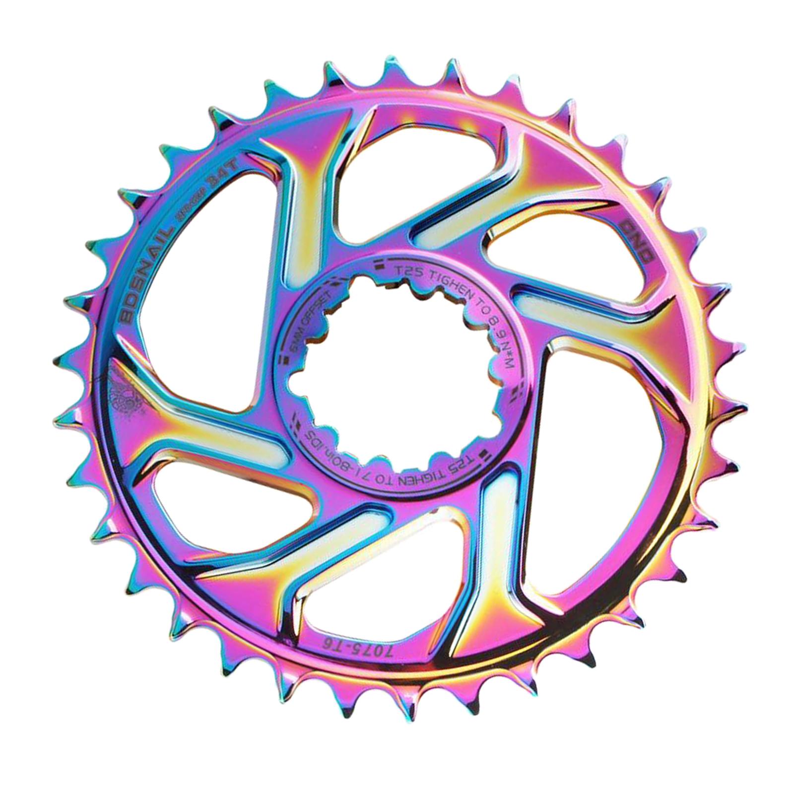 Bike Chainring Integrated Narrow Wide Bicycle Direct Mount Colorful 34T