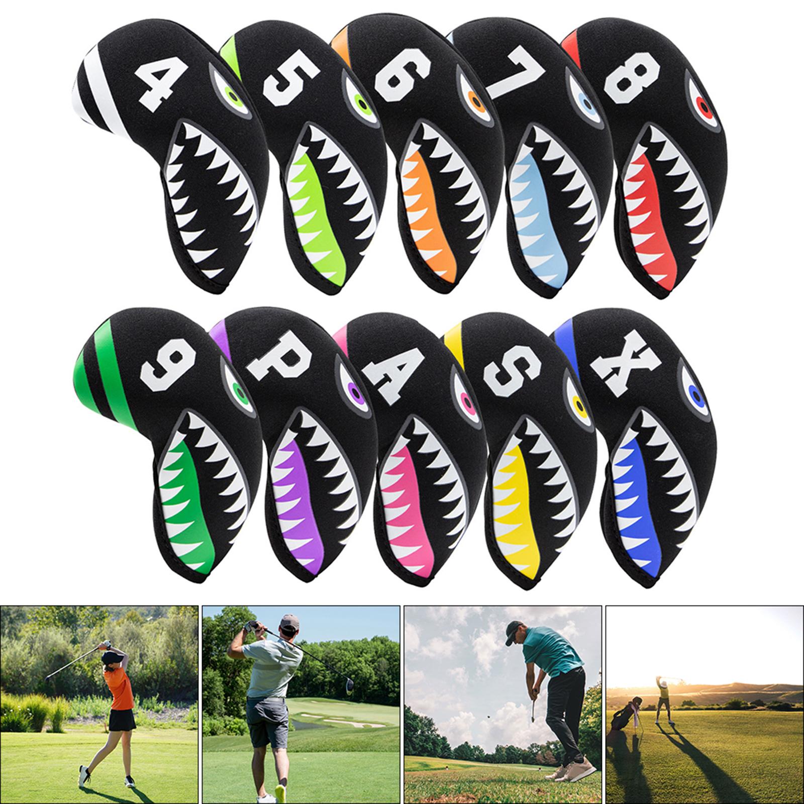 10x Waterproof Golf Iron Head Cover Club Headcover Anti-Scratch Covers