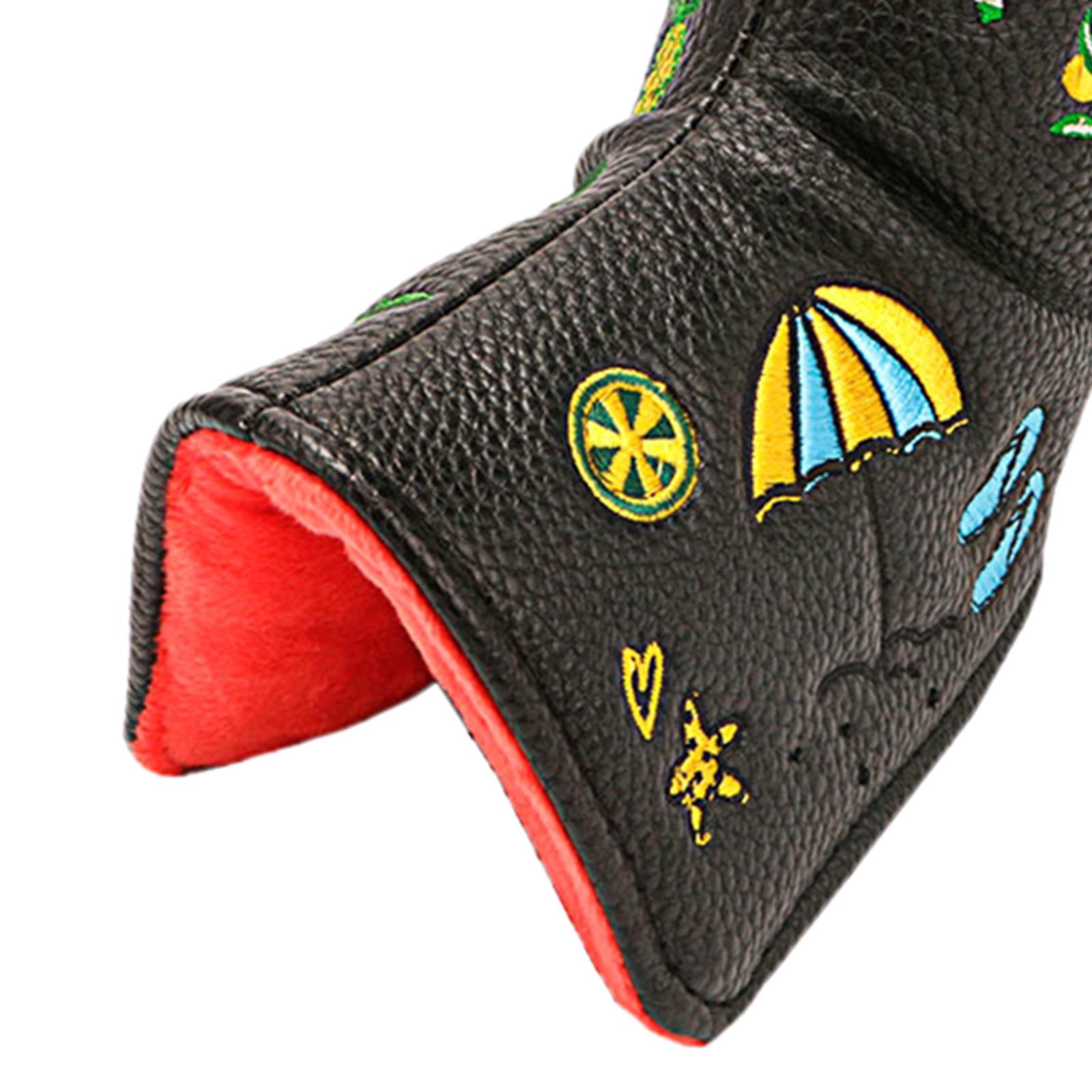 Golf Putter Head Cover Summer Elements Design Protection Fits All Brands black