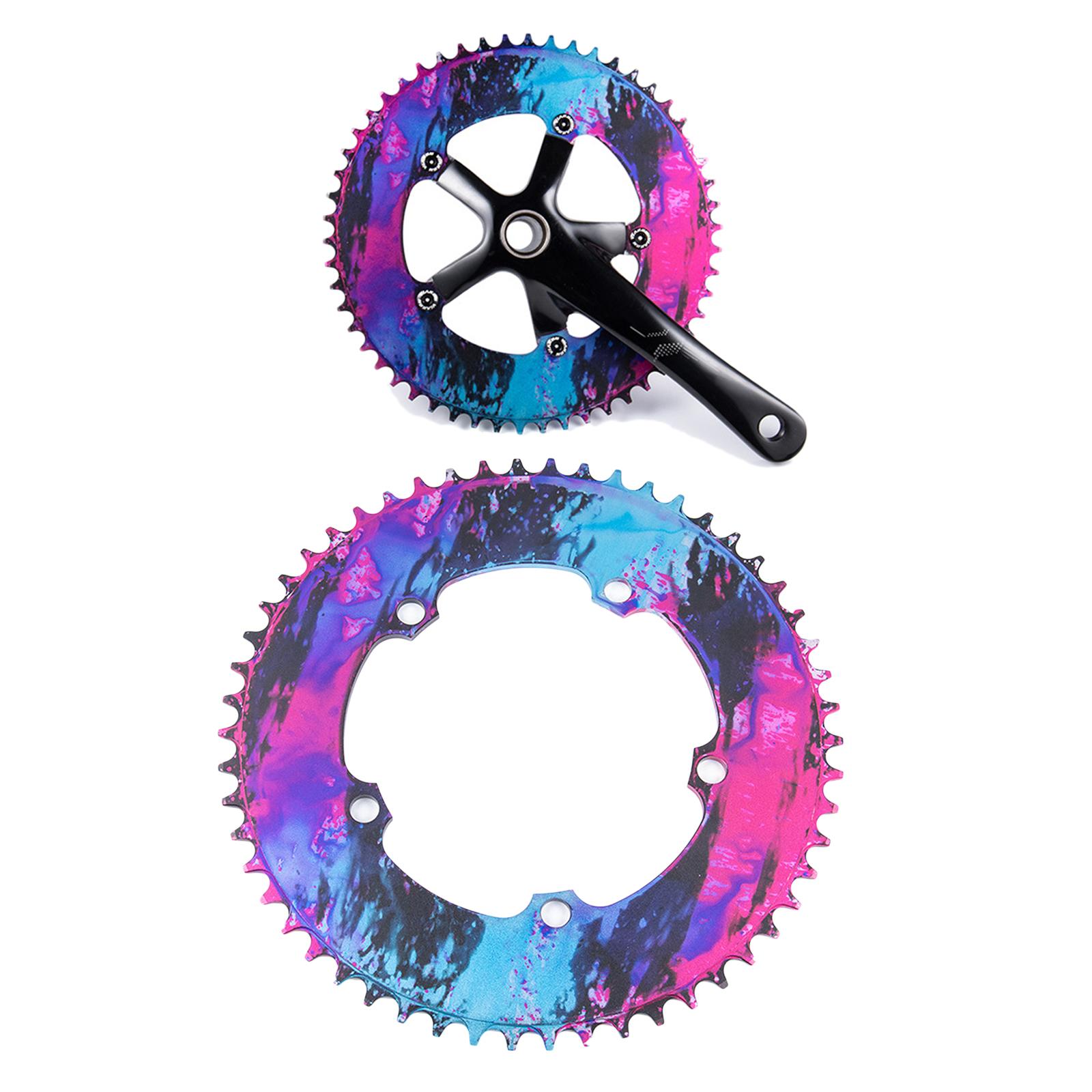 Deluxe Bike Chainring Solid Bicycle Narrow Wide BCD130 Chainwheel Fushia 56T