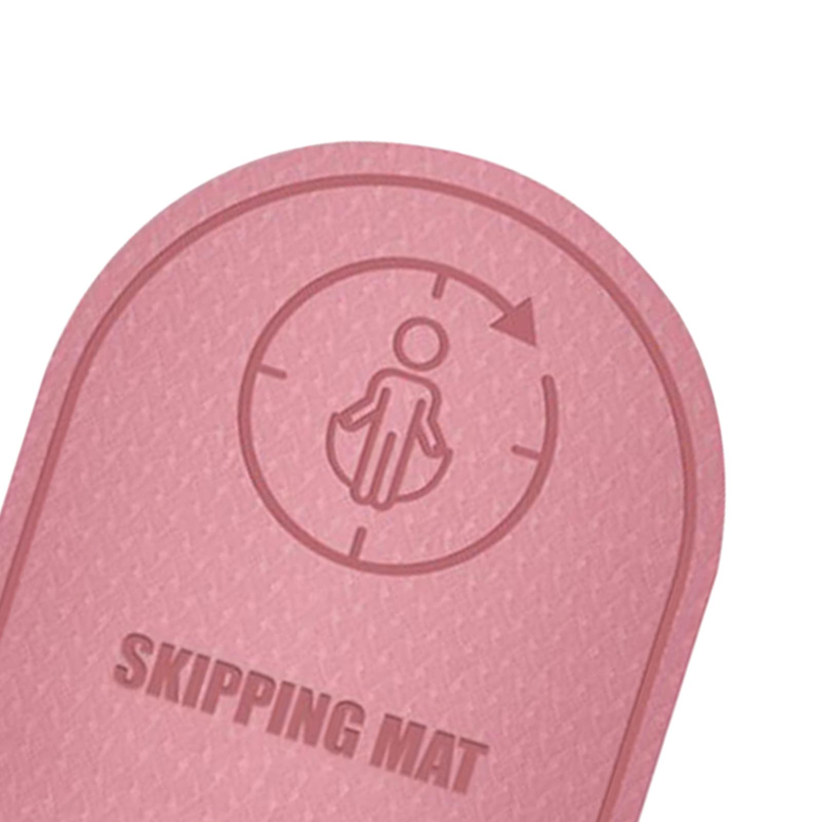 Exercise Skipping Mat High Density Anti Slip Cushion Yoga Mat Buffer Pad Pink Thick 6mm