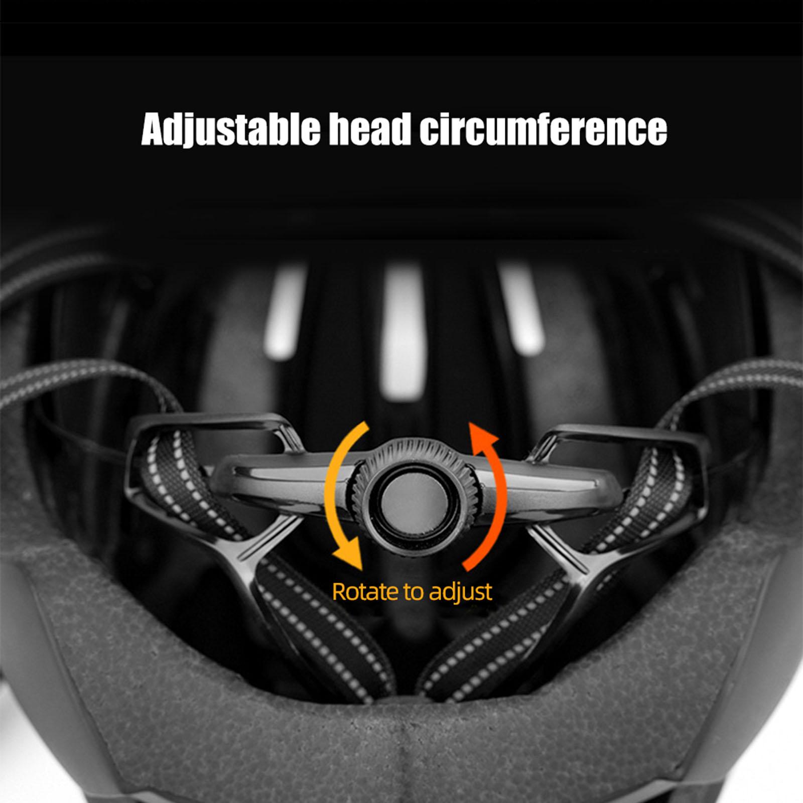 Cycling Bicycle Bike Helmet With Visor Taillight Shockproof Black Orange