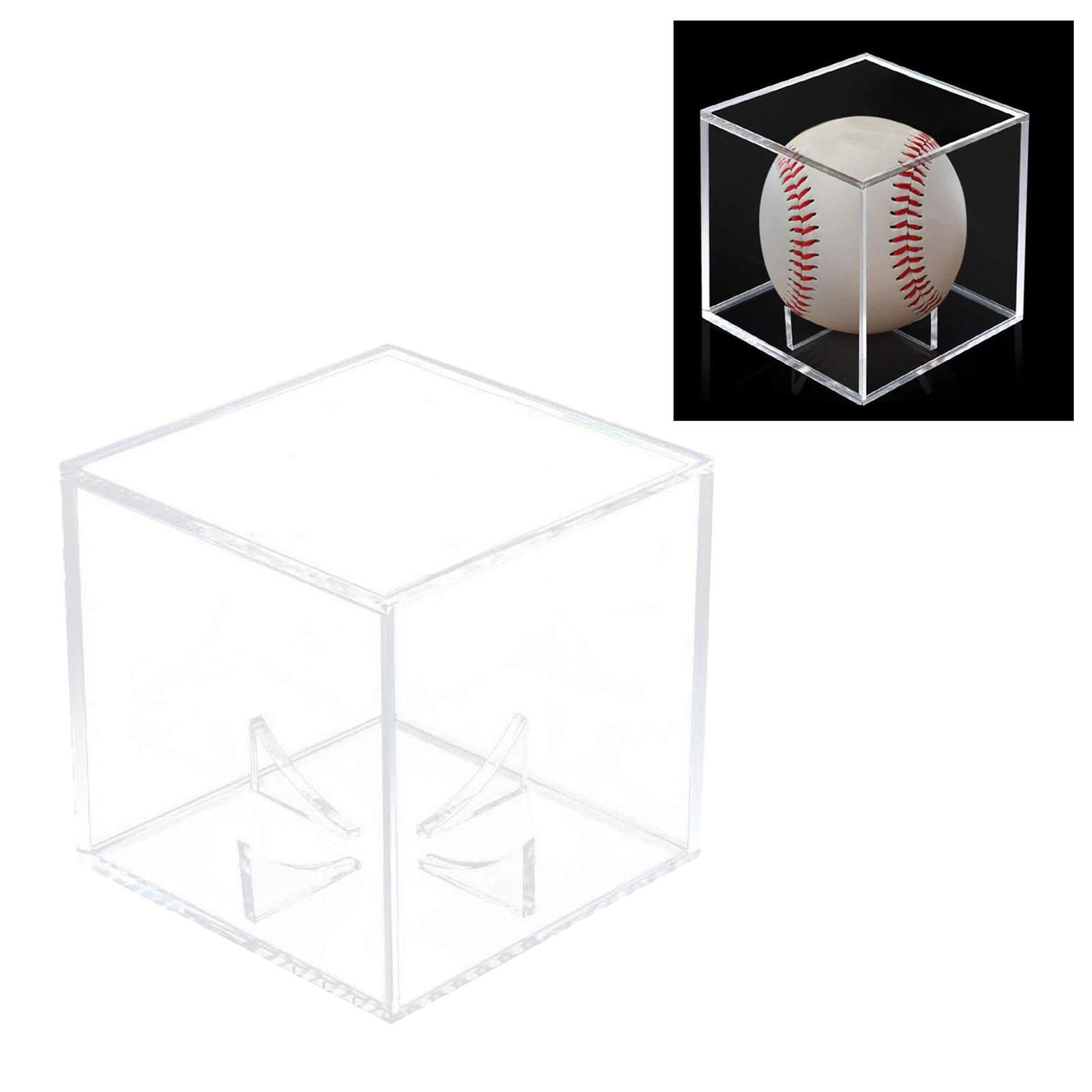 Acrylic Baseball Display Case Tennis Ball Care Cube Box Holder UV Protection