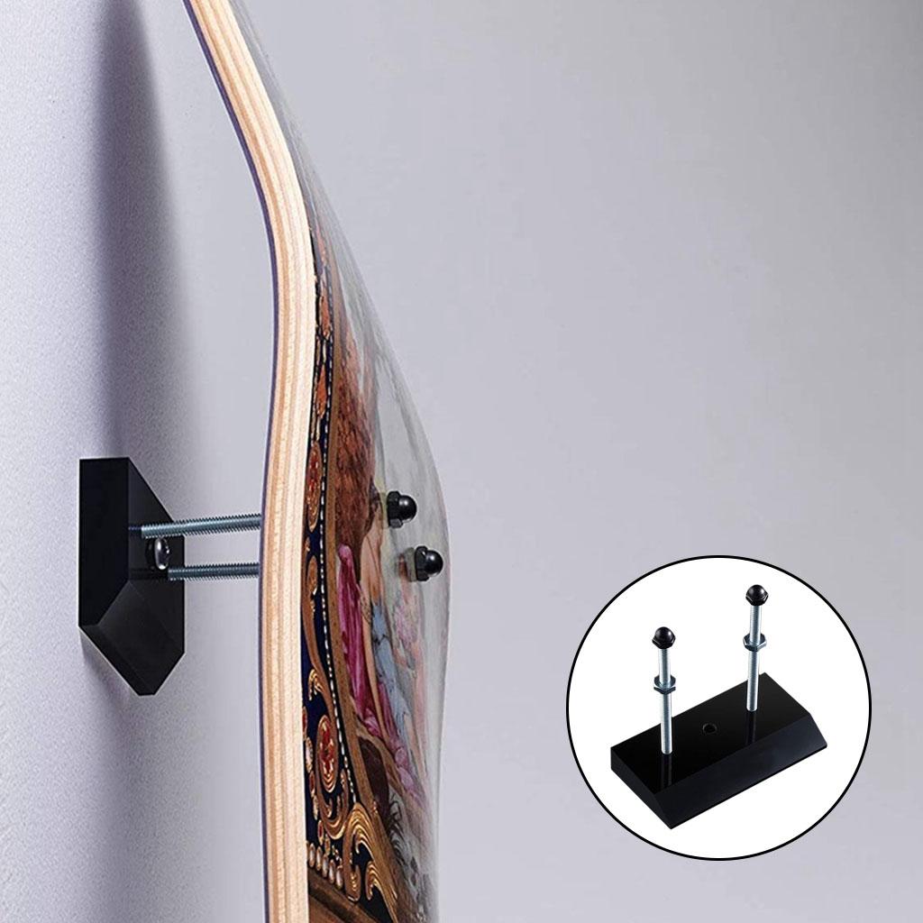 Skateboard Wall Hanger Wall Mount Floating for Skateboard Skis Black