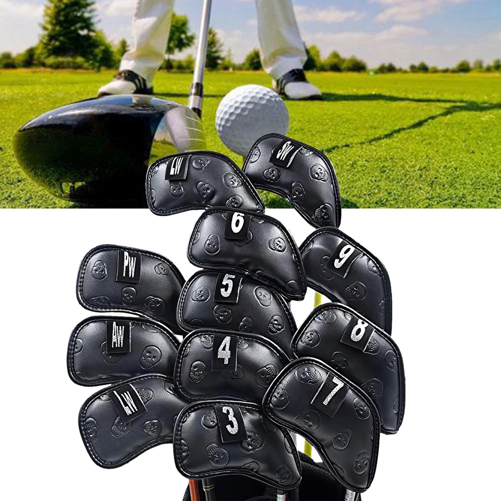 Golf Club Iron Head Cover Protective Headcovers Golfer Club Equipment Black