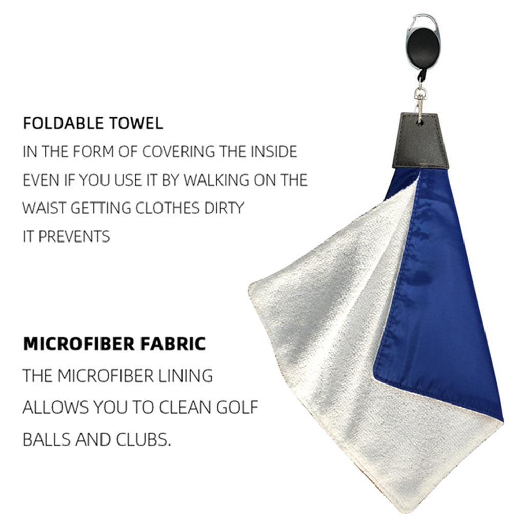16x32cm Golf Towel Wiping Cloth for Fitness Outdoor Golf Club Maintenance White