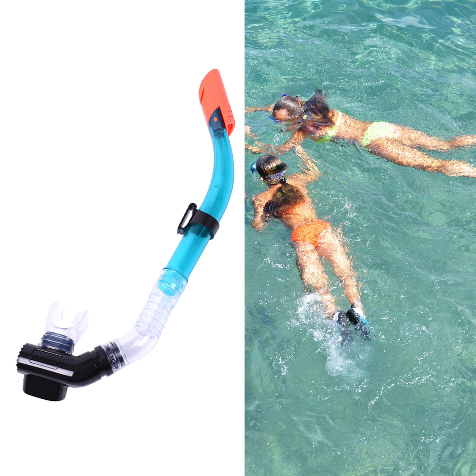 Semi Dry Snorkel, Snorkel Swimming Diving Snorkeling Equipment Snorkel Light Blue