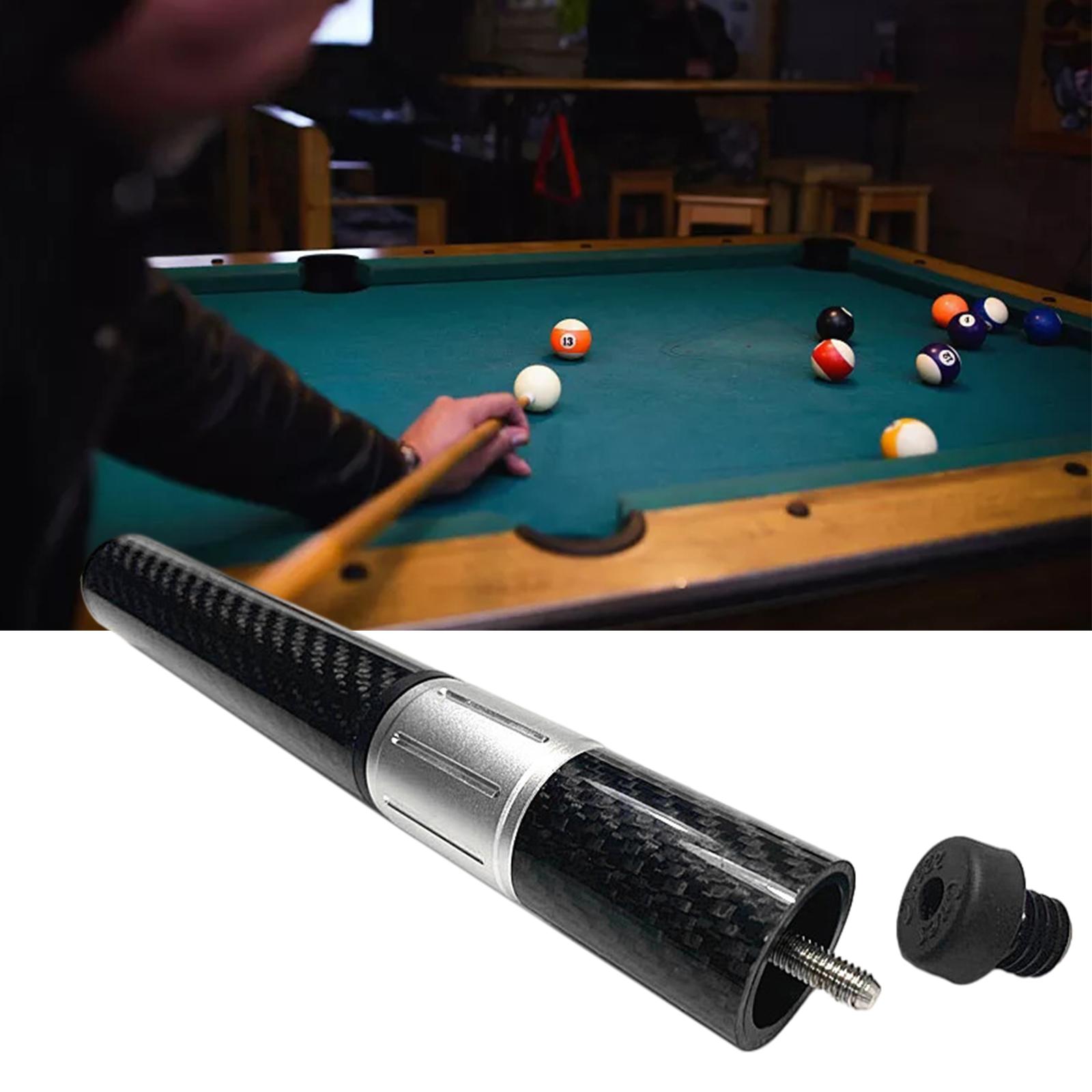 Pool Cue Butt End Extender Carbon Fiber for Billiards Lengthen Tools Parts A