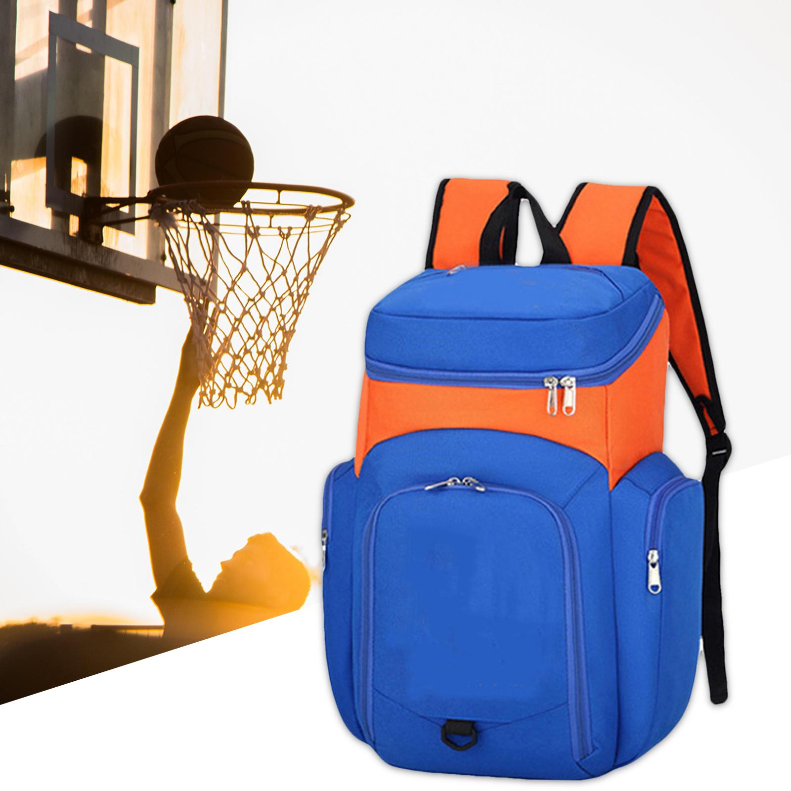 Durable Basketball Backpack Rucksack Laptop Bag for Outdoor Cycling Blue