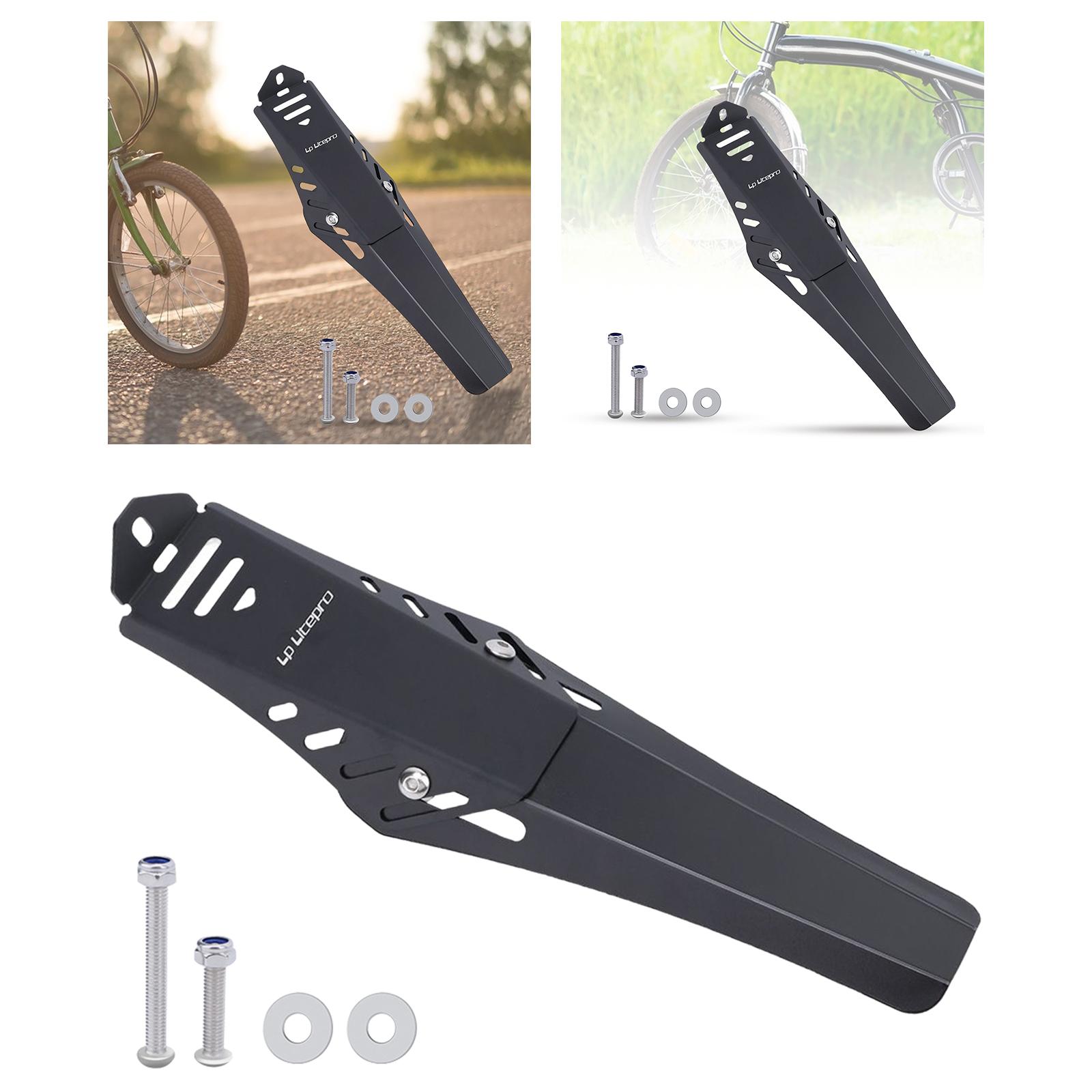 Folding Bicycle Fender Front Rear Mudguard for Bicycle Accessories black