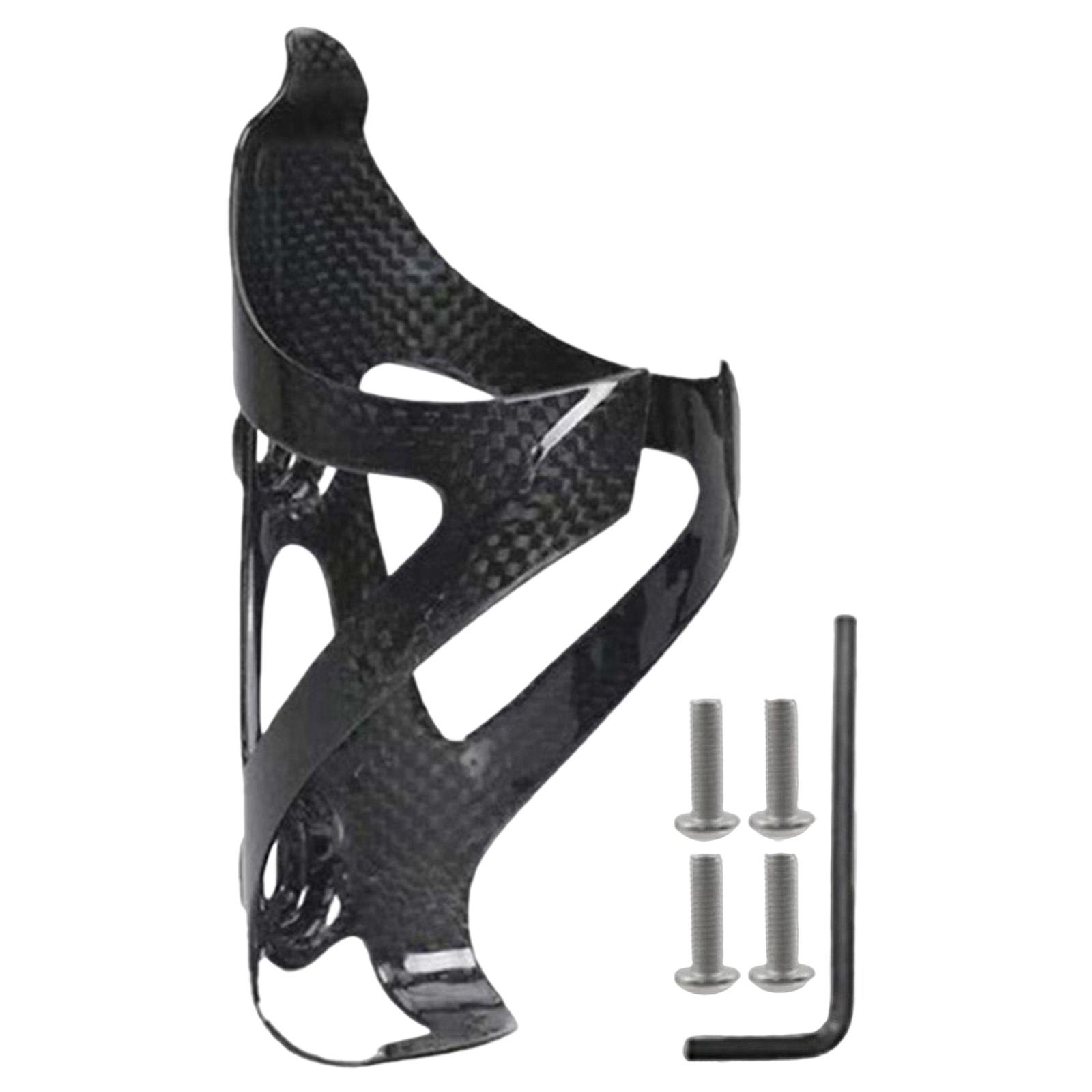 Carbon Fiber Bicycle Water Bottle Cage Drink Cup Holder Lightweight Bright