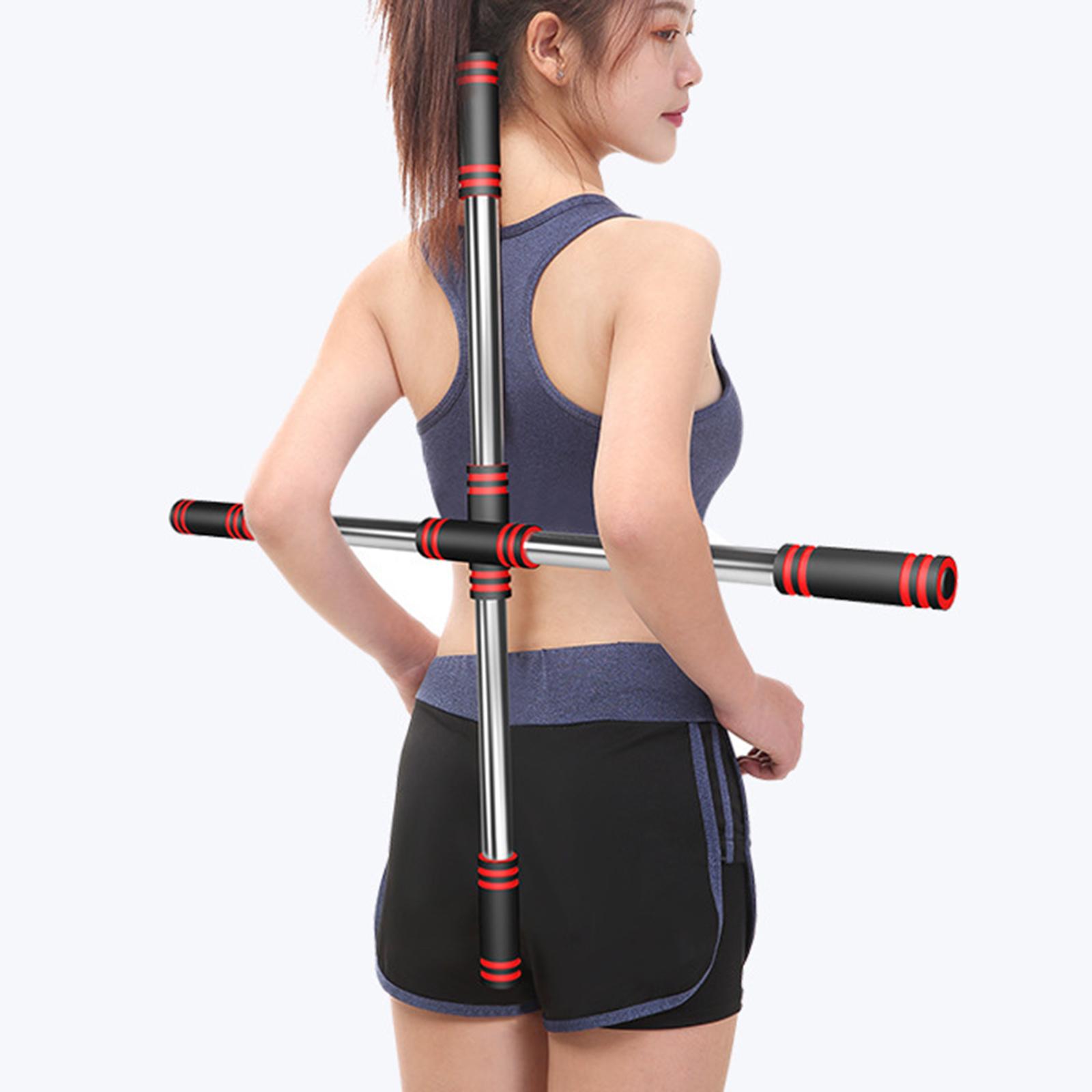 2Pcs Yoga Stick Back Corrector Stretch Stick Detachable for Fitness Girls 80CM