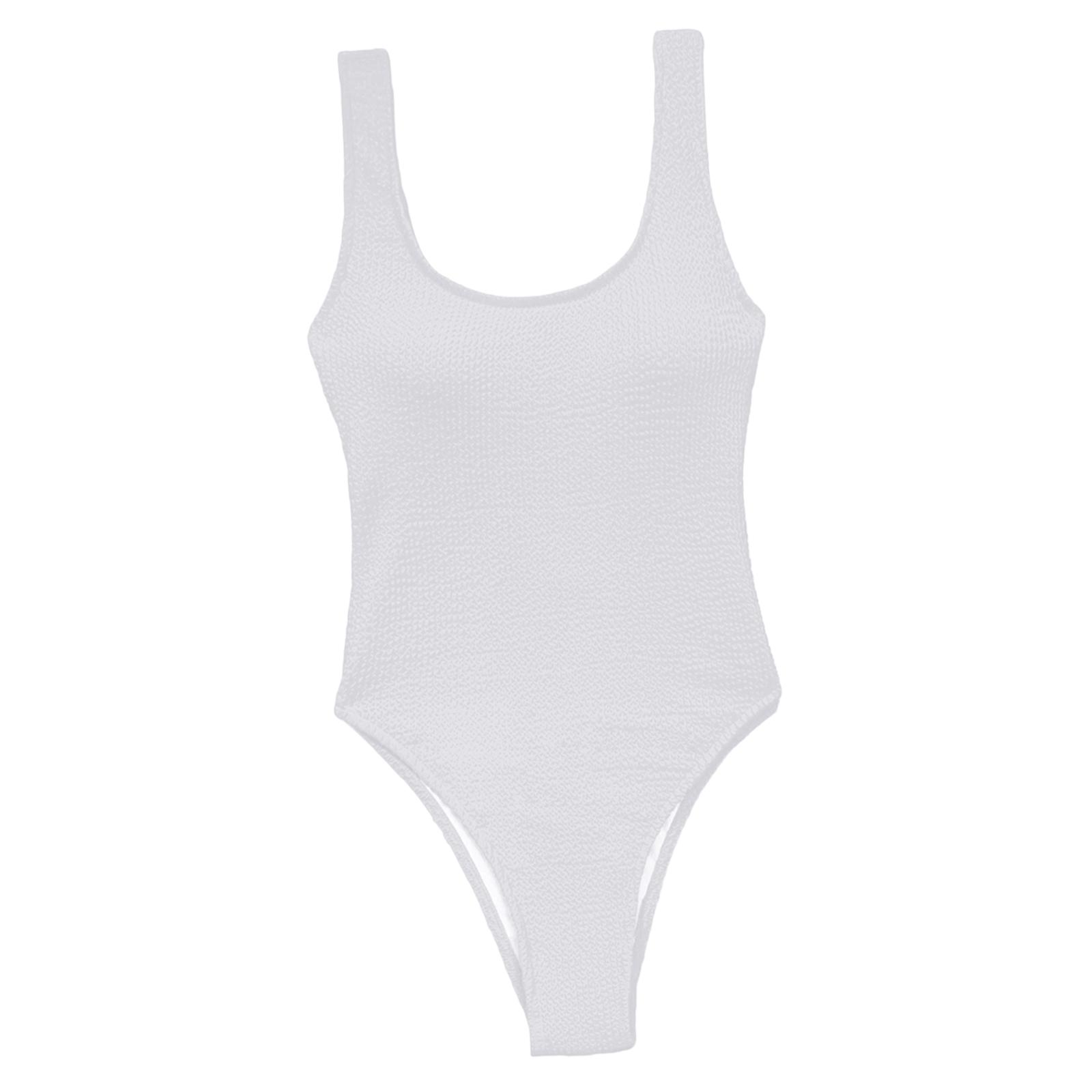 Swimsuit with Chest Pads Beachwear Thong Bathing suits Women S White