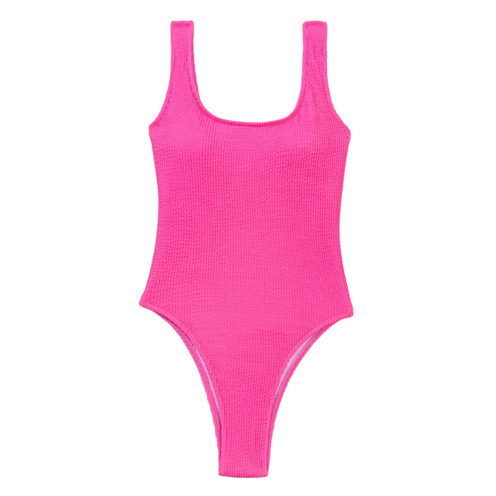 Swimsuit with Chest Pads Beachwear Thong Bathing suits Women S Pink