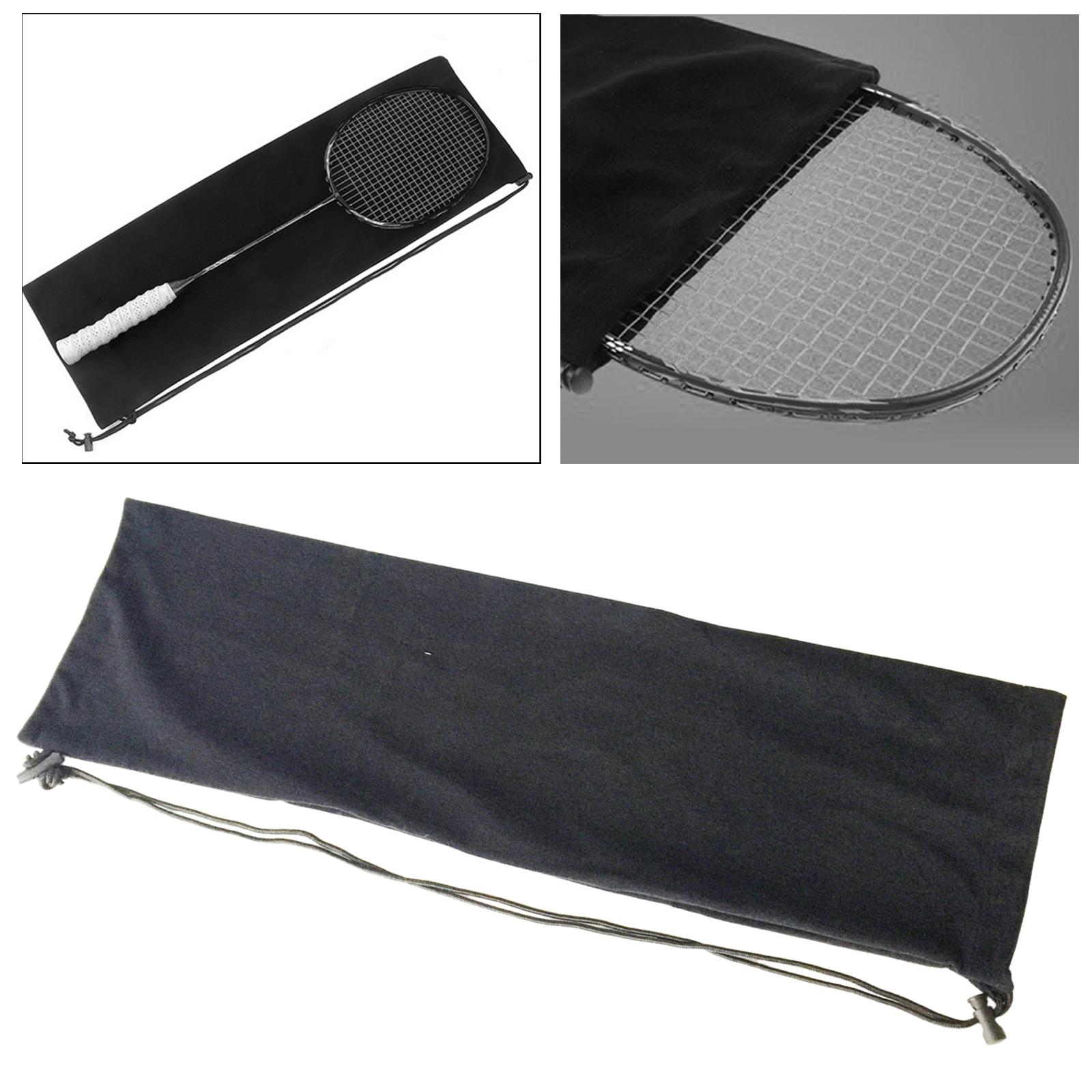 Tennis Racquet Cover Bag Drawstring Storage Bag for Beginner Outdoor Sports