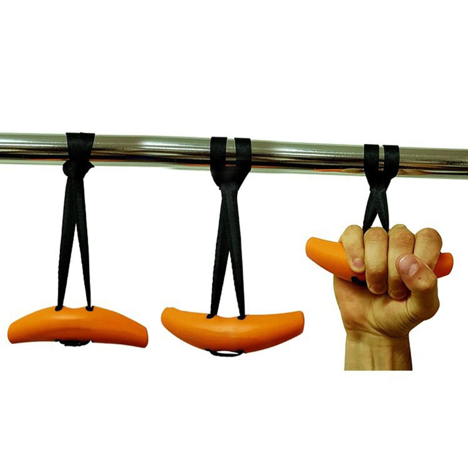 2Pcs Pull up Bar Handles Training Grips Row Attachment Home Barbell