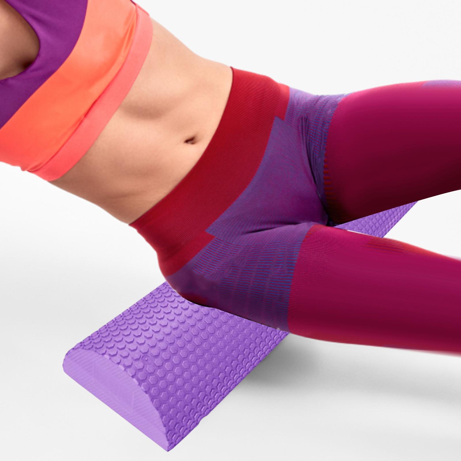 Lightweight Yoga Column Roller Foam Roller Massage Semicircle for Home Gym Violet