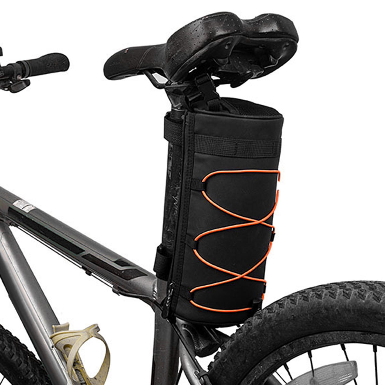 2.5L Bike Frame Bag Bicycle Handlebar Bag Large Capacity Waterproof Orange