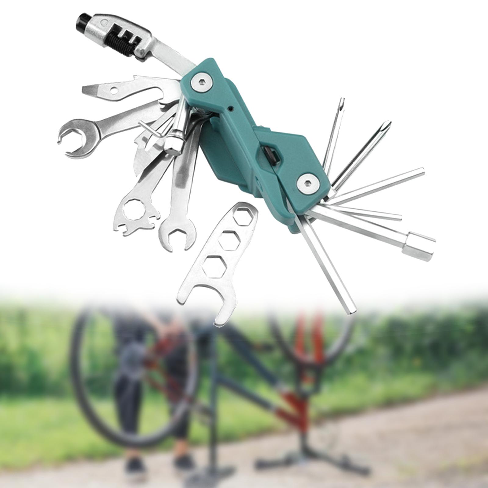Bike Repair Tool Kit Screwdriver Multi Function for Emergency Maintenance Blue