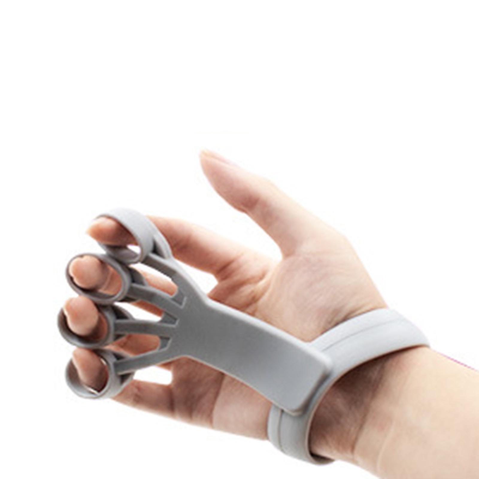 Hand and Finger Strengthener Finger strength trainers Silicone Finger Gripper Gray