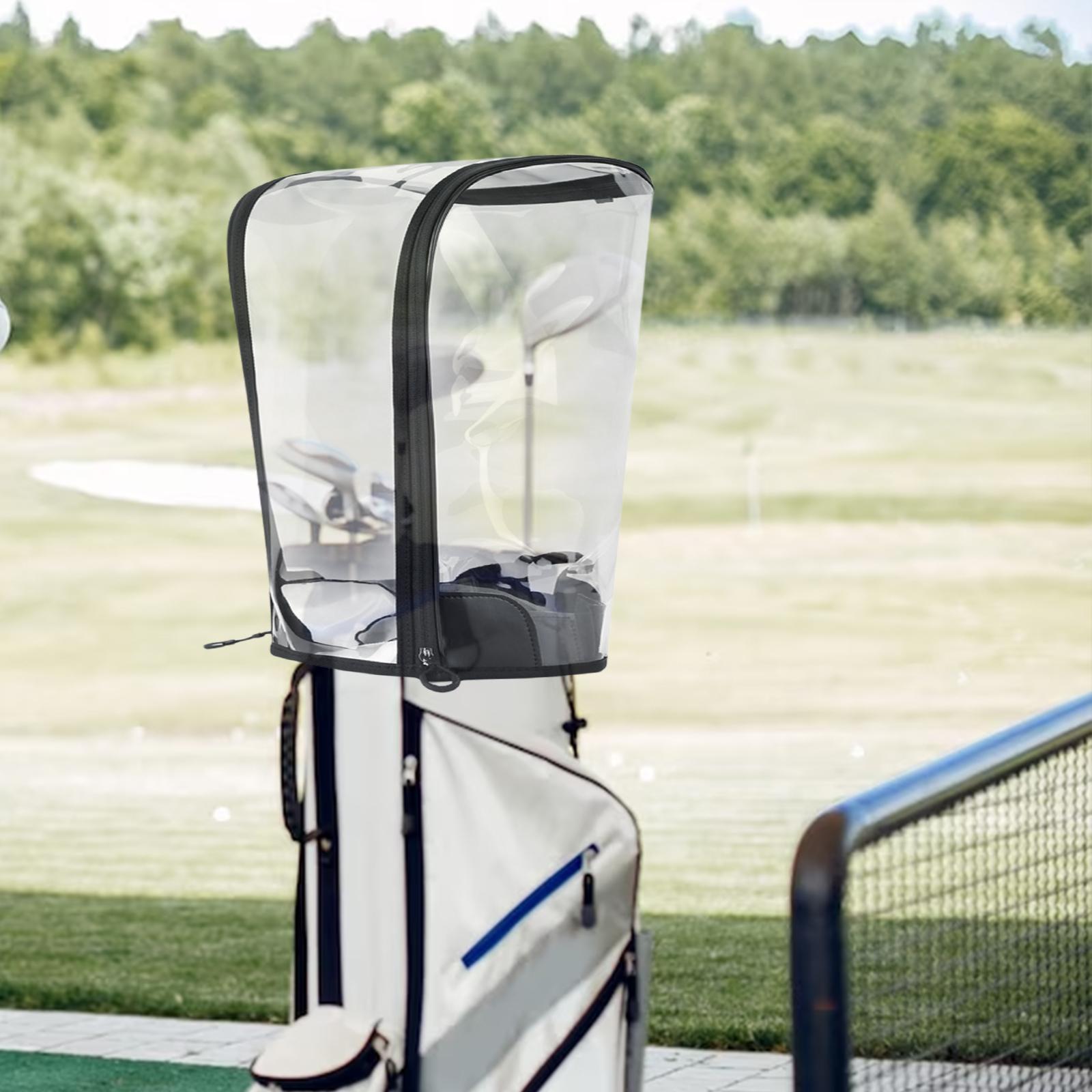 Golf Bag Rain Cover with Zipper Dustproof Golf Accessory for Golf Push Carts