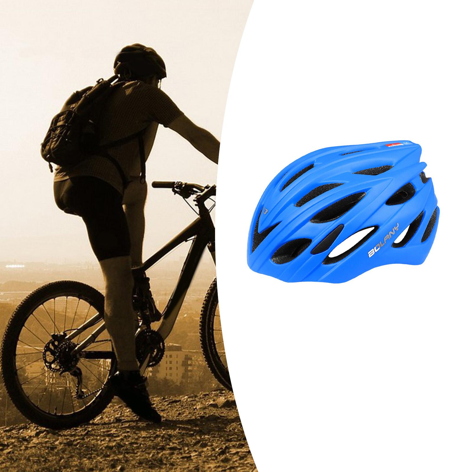 Adult Bike Helmet with Taillight Cycling Helmet for Men Women Bicycle Helmet Blue