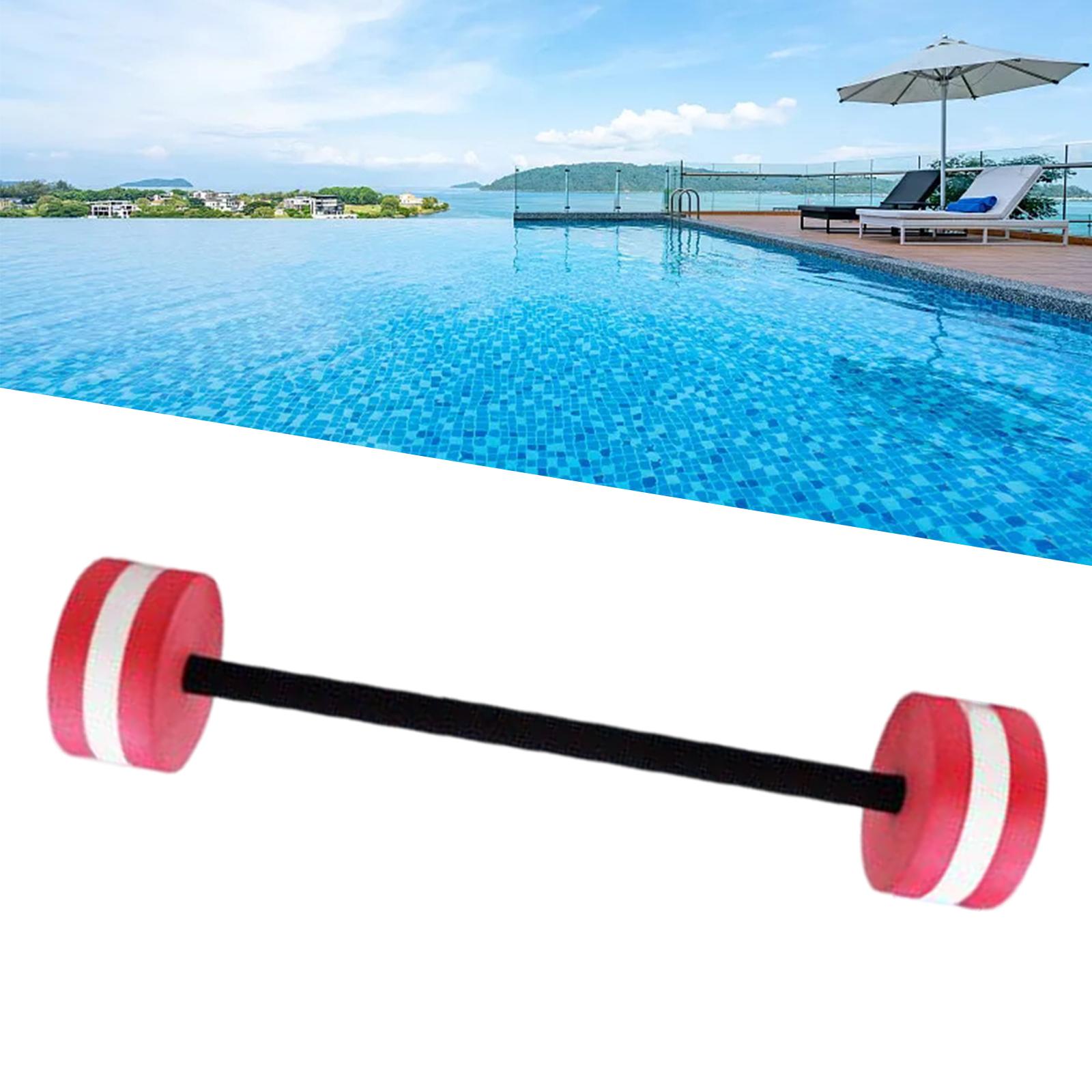 Water Dumbbells Pool Exercise EVA Aquatic Barbell for Men Women Water Sports Red Standard