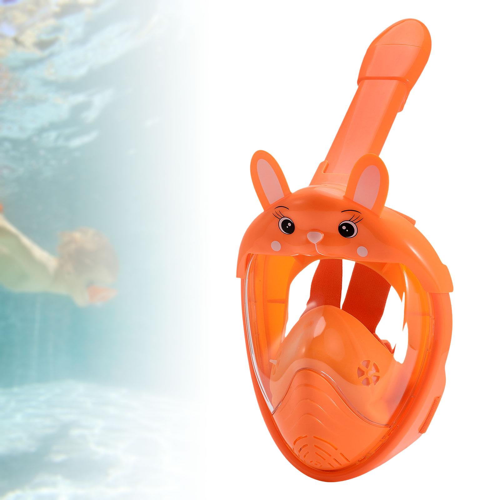 Children Diving Mask Sports Kids Diving for Snorkeling Underwater Freediving Orange