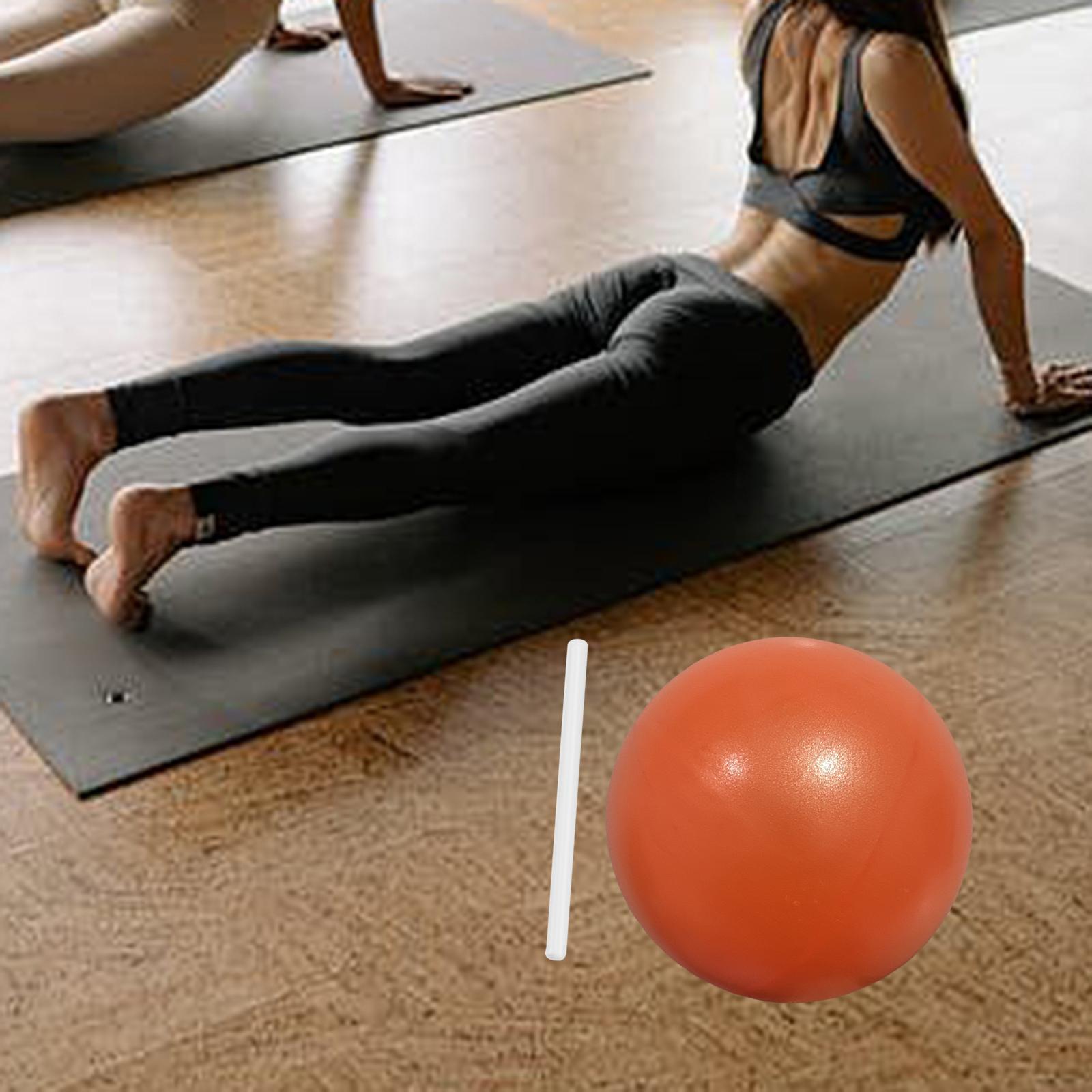 Small Pilates Ball Heavy Duty Workout Ball for Home Gym Balance Orange
