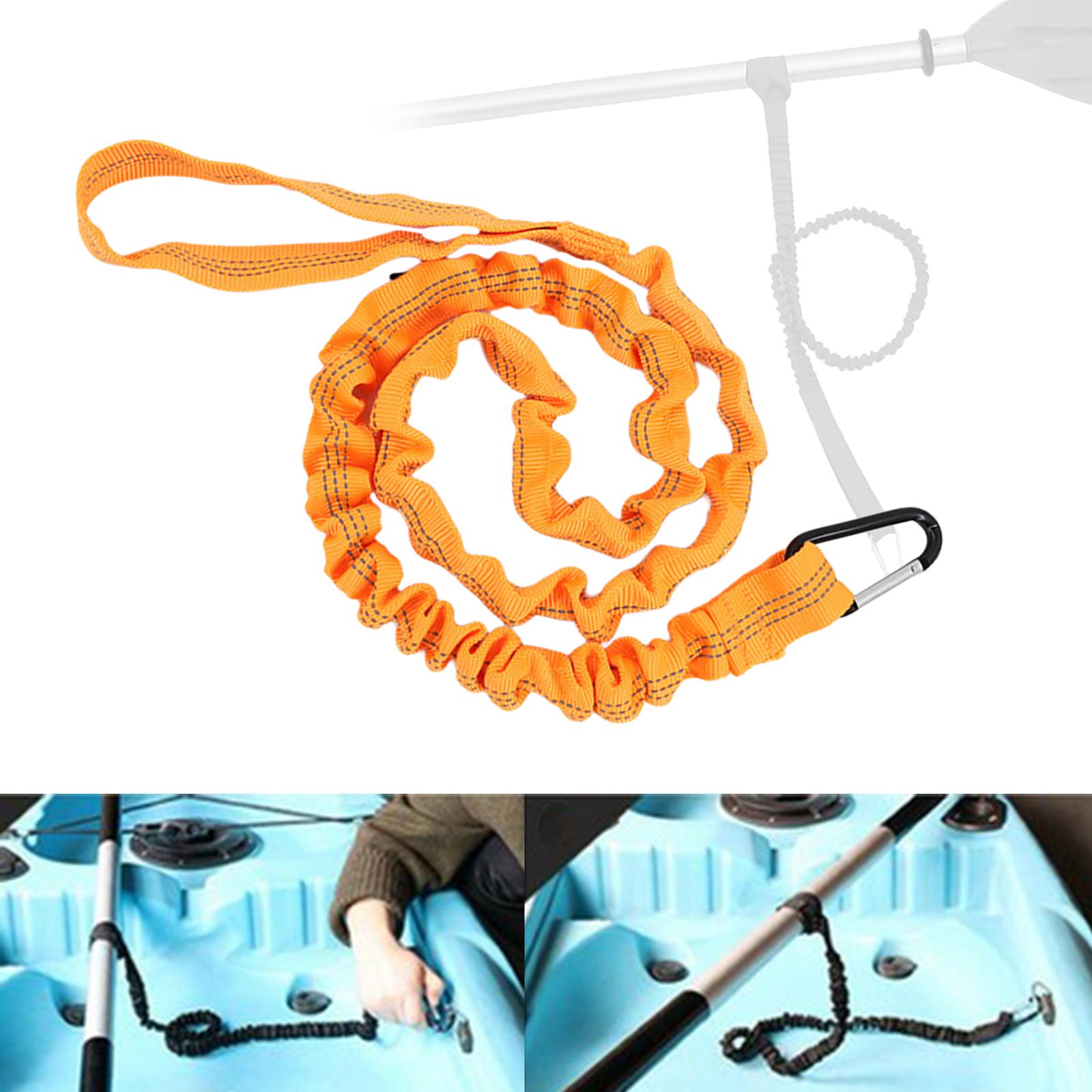 Fishing Pole Holder Kayak Elastic Kayak Leash Fixed Accessories Orange
