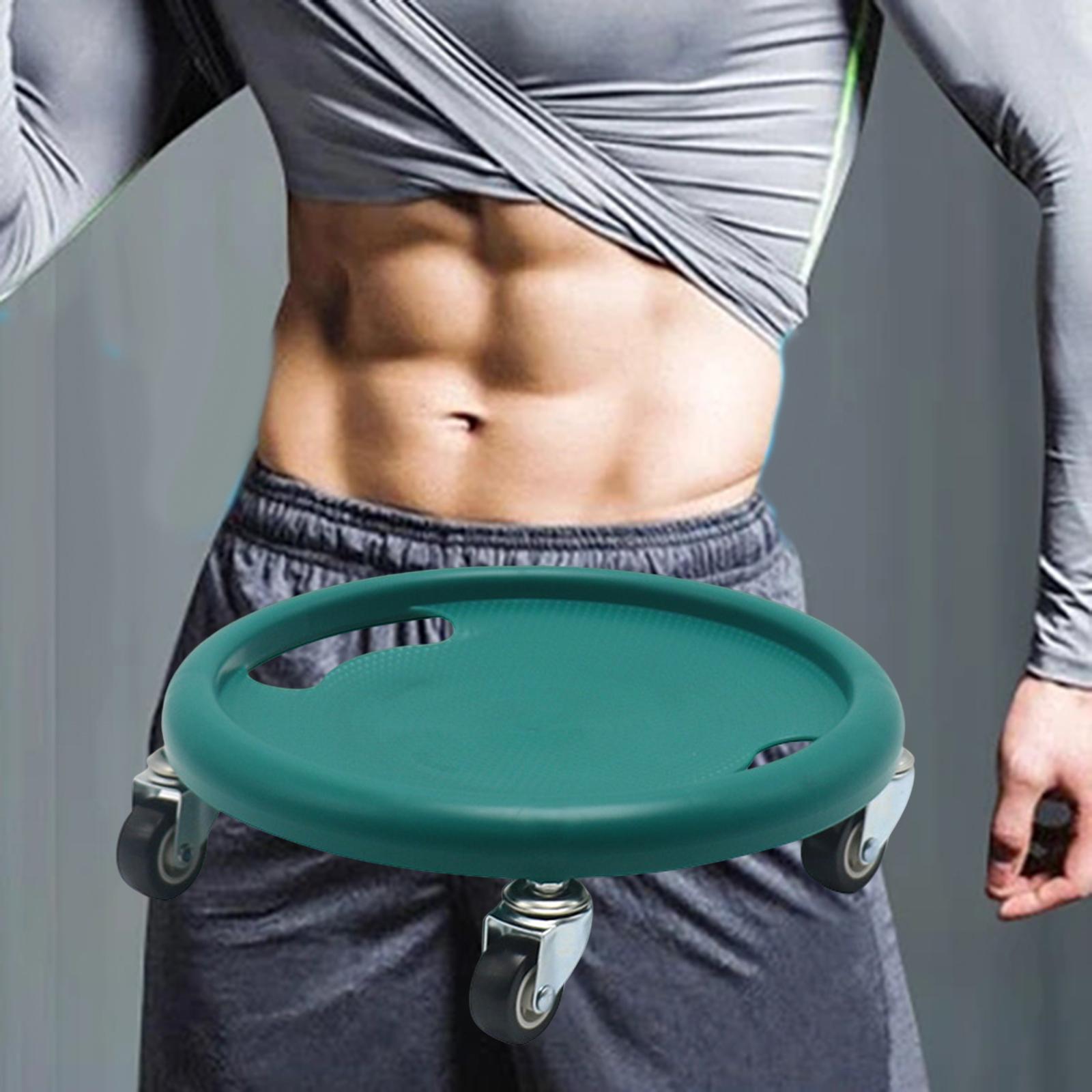 Abdominal Disc Wheel Roller Trainer Plate Exercise Sliders Home Use Green