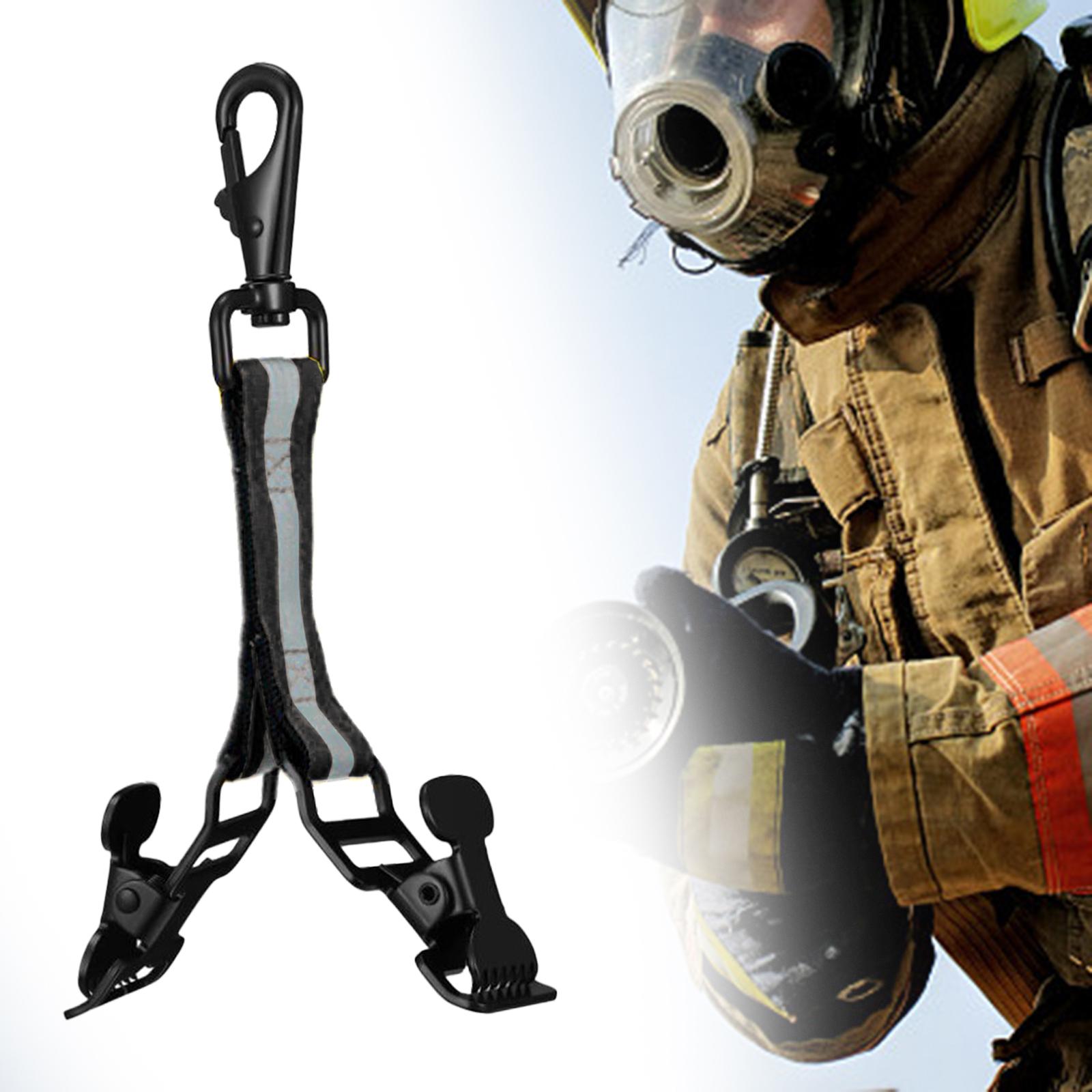 Firefighter Glove Strap Fireman Turnout Gear Durable Quick Release Reflective Black C