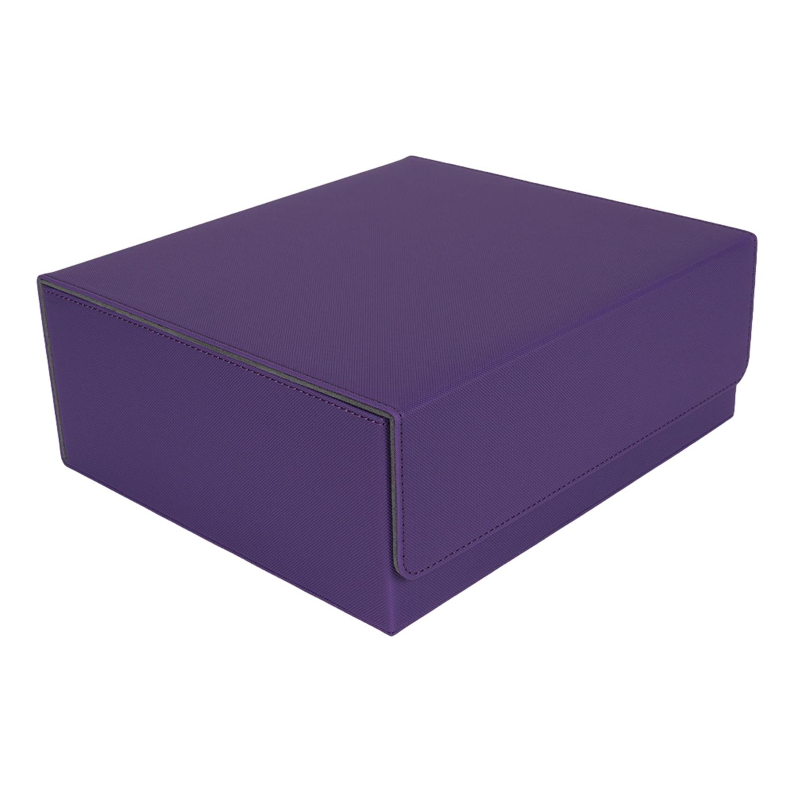 Card Deck Box Easy Access Holder Portable Protective Organizer Box Purple
