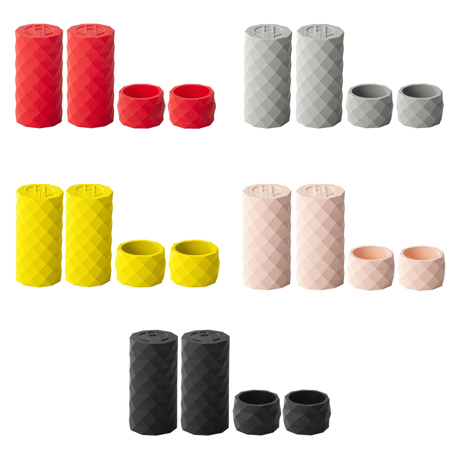 2x4x Bike Handlebar Tapes Anti Vibration Professional Silicone Handlebar Grips black