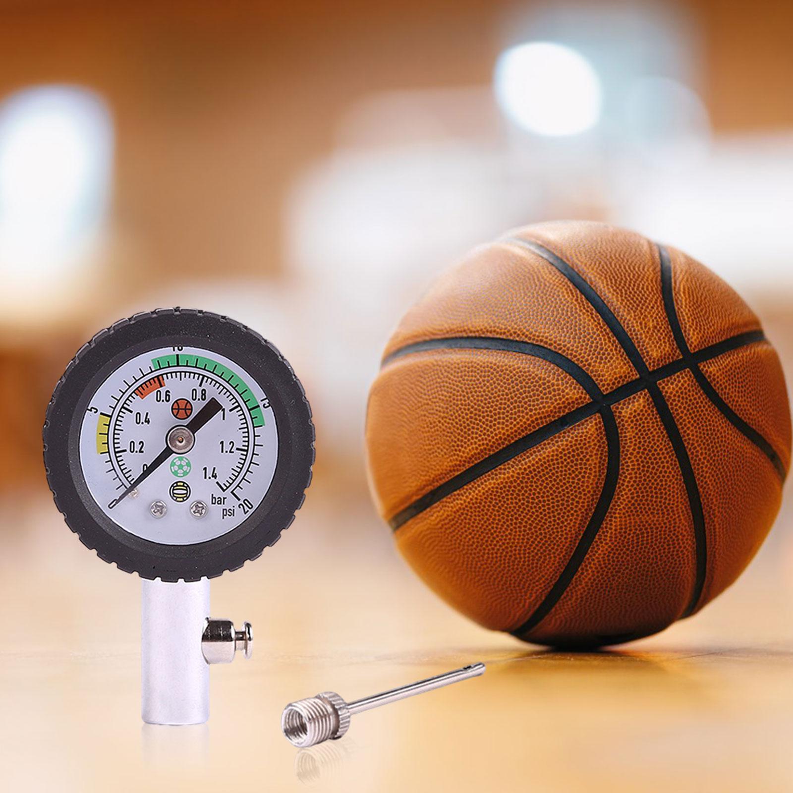 Ball Pressure Gauge Lightweight Mini Measuring for Football Rugby Volleyball with cover