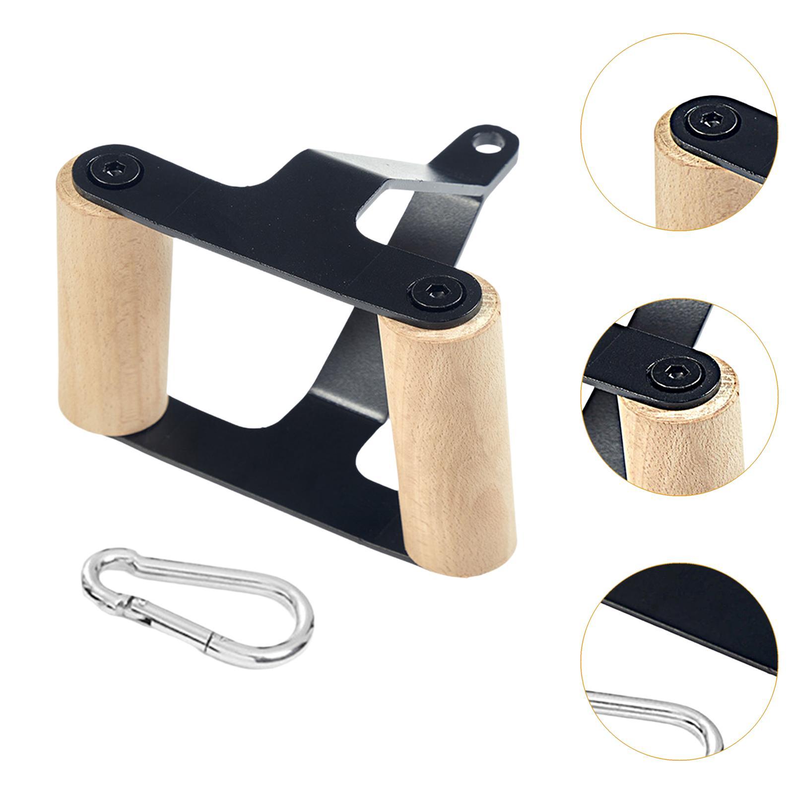 Double Row Handle Accessories Wooden Grip Biceps Iron Cable Machine Attachment