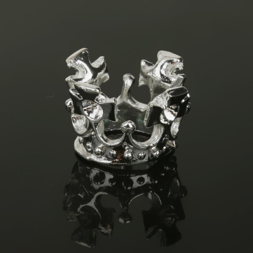 2x 10Pcs Silver Plated Crown Charms Loose Beads Jewelry Making Finding 10mm