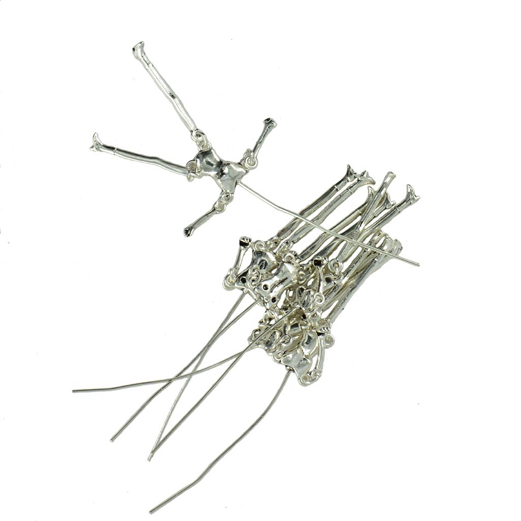 6pcs Human Skeleton Body DIY Dolls Pendants Jewelry Makings
