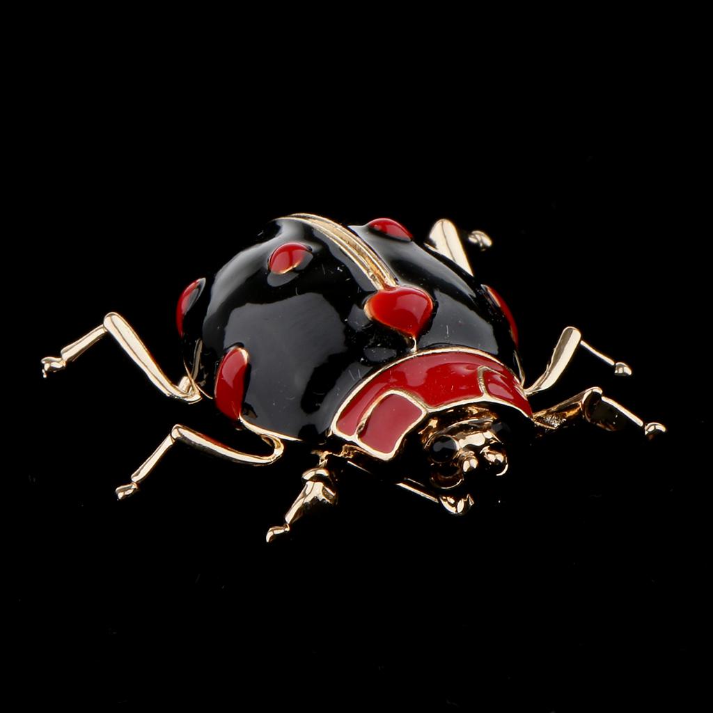 Insects Ladybug Brooch Bouquet Coccinella Animal Lapel Collar Costume Pin