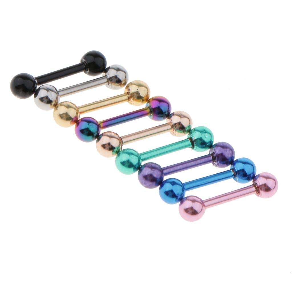 1.2mm 4pcs Boucle d/'Oreille Clou Stud Barbell en Acier Inoxydable Strass