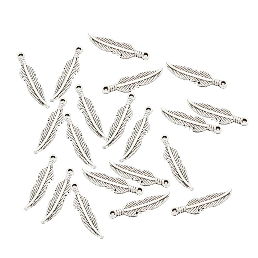 Leaf Feathers Charms