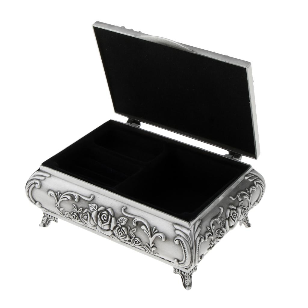 Princess Rose Flower Treasure Box Jewelry Makeup Birthday Gift Storage M