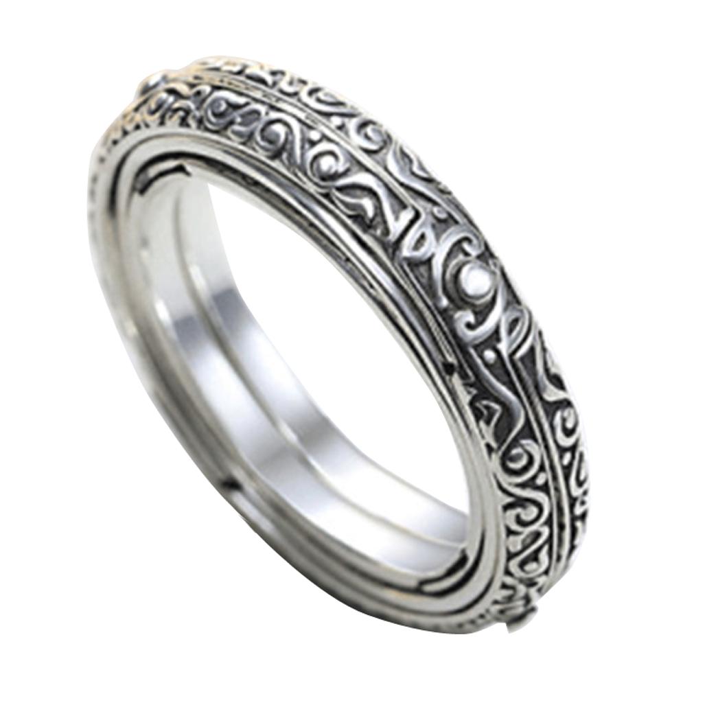 Astronomical Ball Ring Cosmic Finger Ring Couple Jewelry Silver Plated 9