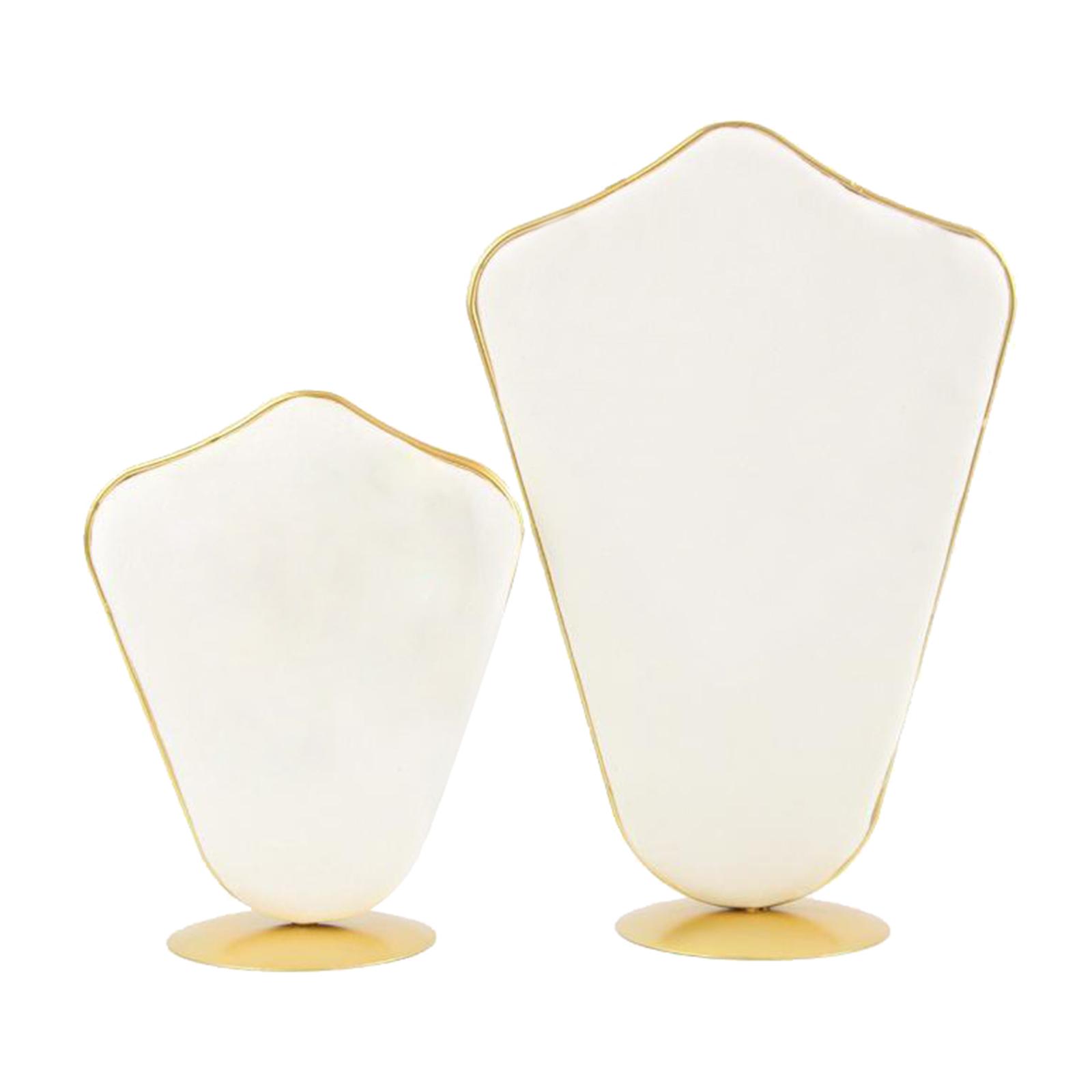 Velvet Necklace Bust Display Stand Beige