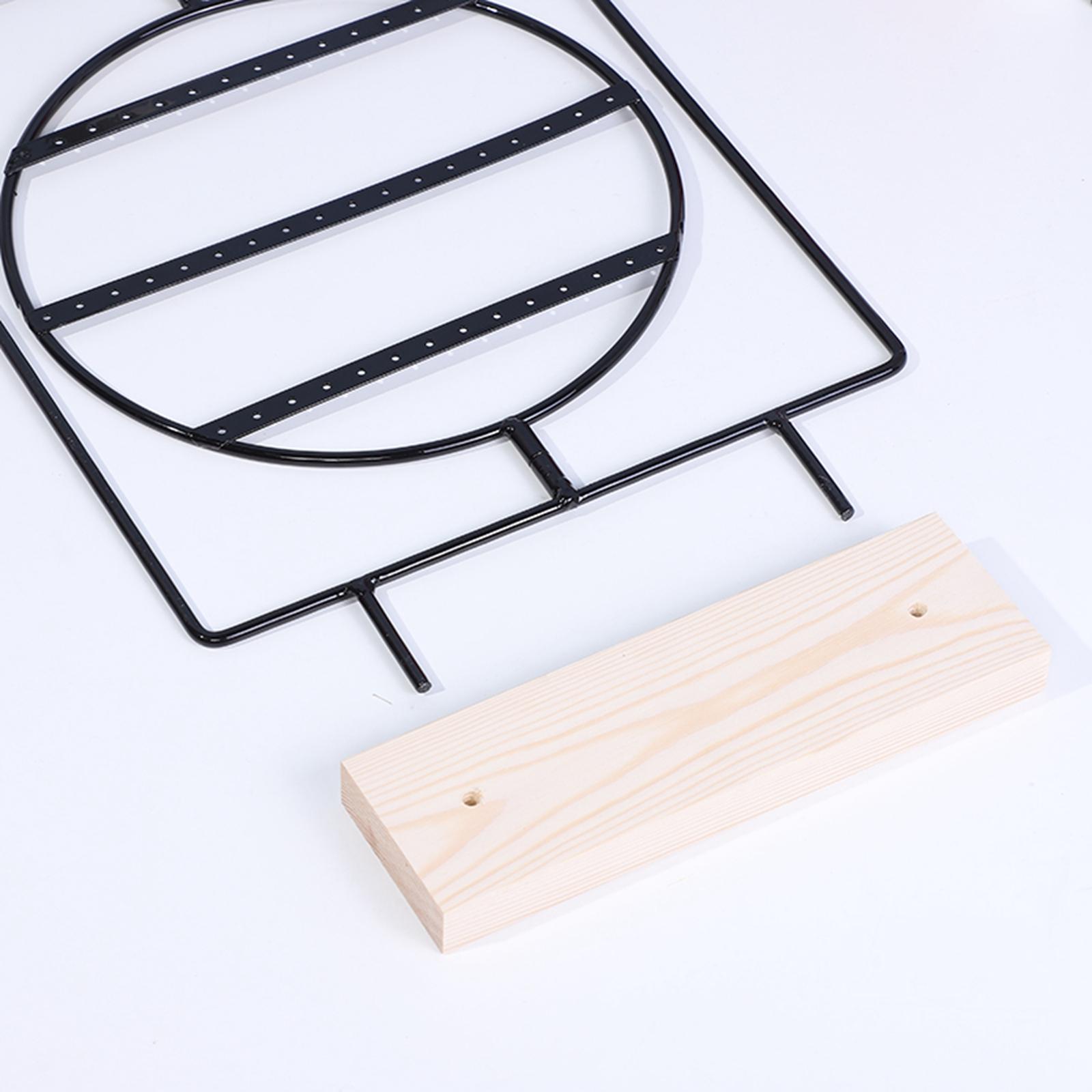 Jewelry Display Stand Earring Holder Organizer Jewelry Storage Rack Tabletop Black 