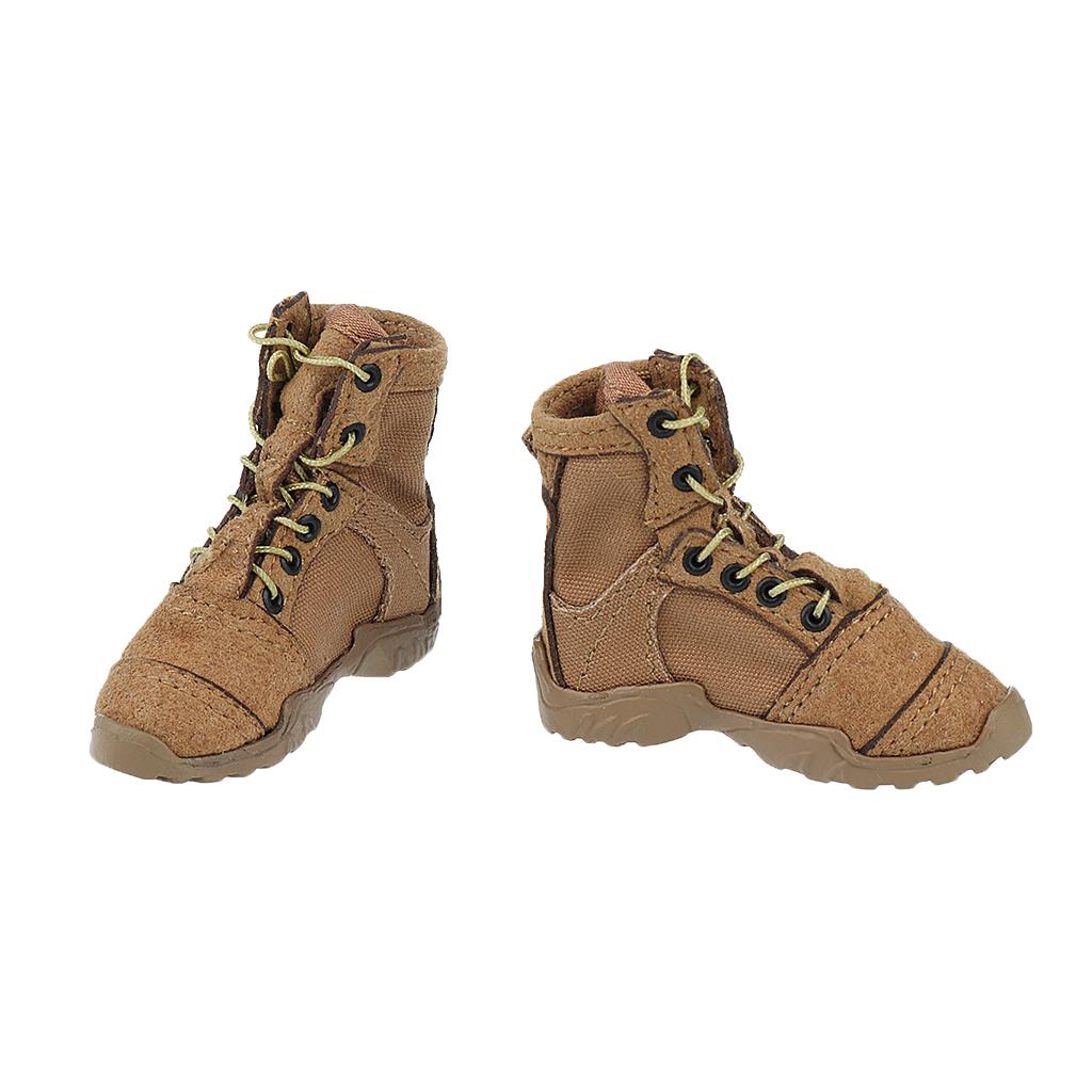 1//6 Man Lace Up Boots Soldier Shoes for 12/'/' Dragon BBI DML Figure Male Body