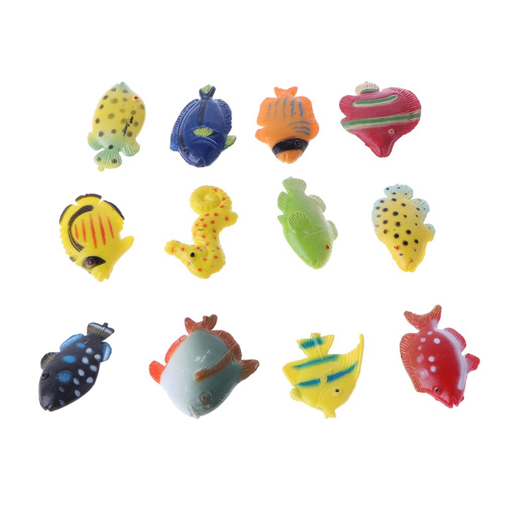 2x12-piece Plastic Marine Animal Fish Model Educational Toy Party Bag Fillers