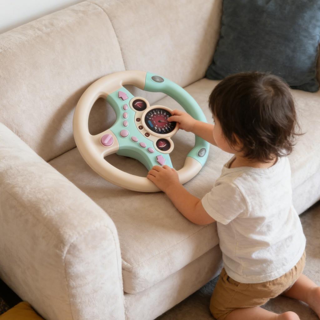 Early Education Development Simulated Steering Wheel Toys - Pink