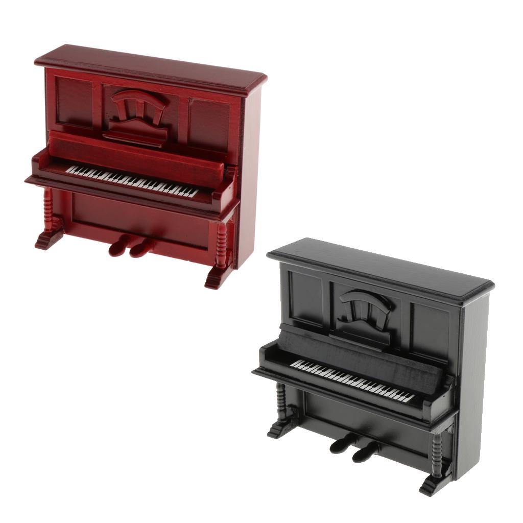 1:12 Classical Piano Model Music Instruments Miniature Model Toys Red